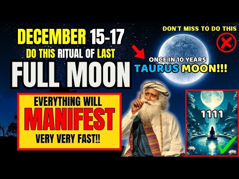 ✅TONIGHT!! DECEMBER 16 Full Moon 2024 Ritual Will MANIFEST All Your Desires Before 2025💫