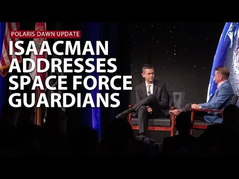 Jared Isaacman speaks with Space Force Guardians following NASA Administrator nomination