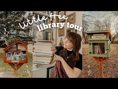 little free library tour 📚✨ exploring, book unhaul, &amp; haul!