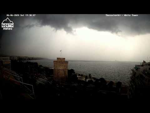 Heavy thunderstorm hits Thessaloniki on 6/6/2020