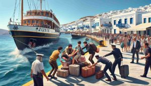 A Minor Incident Disrupts Boarding Process in Mykonos Harbor