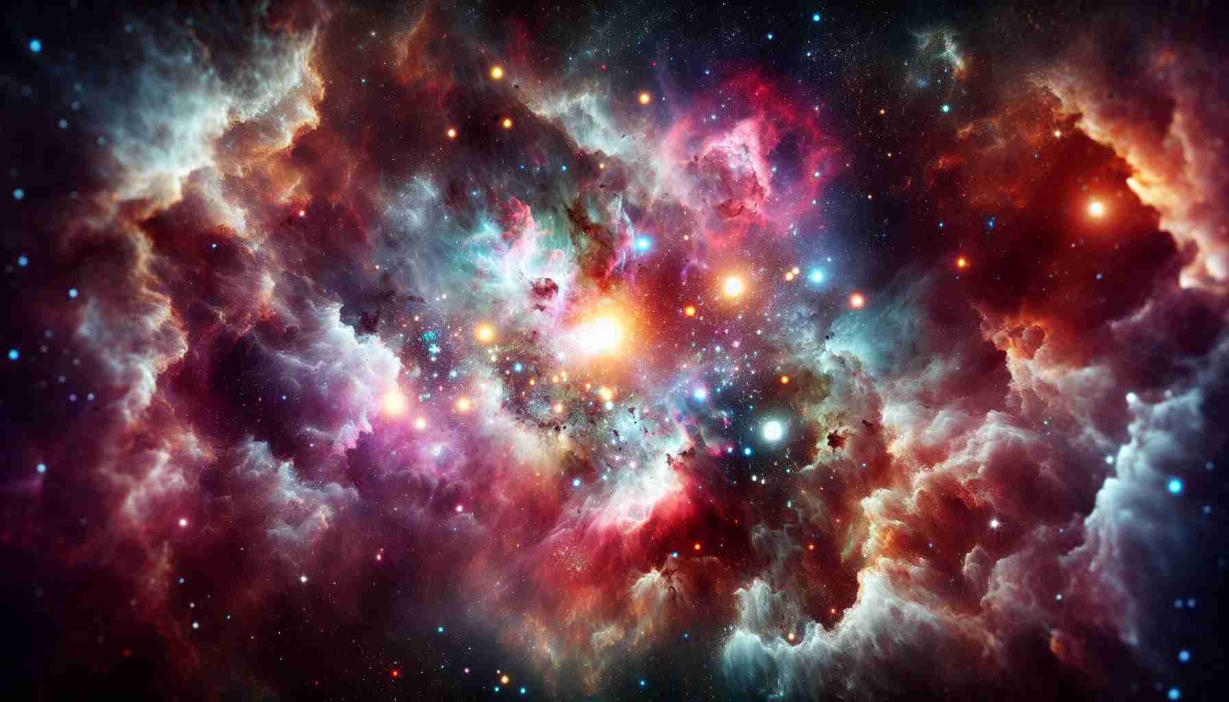 Generate a high-definition, realistic image showcasing the exploration of cosmic phenomena through the abstract lens of colorful and majestic nebulas. This should include various cosmic elements such as stars, galaxies, and black holes as part of the exploration of the cosmic scenery. The nebulas should be brightly colored, illuminated by the nearby stars, and filled with glowing celestial gases.