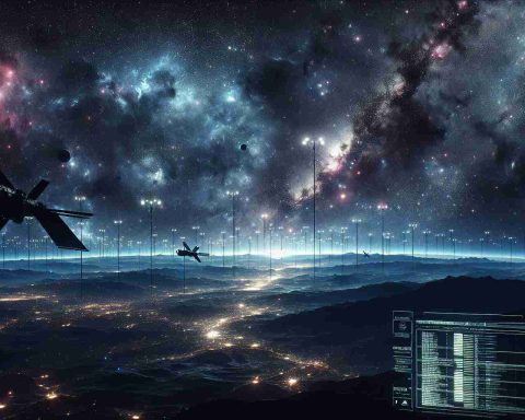 High-definition, hyper-realistic image representing the concept of 'Streaming the Stars: A New Era of Space Missions'. Imagine a deep black sky filled with twinkling stars, perhaps with galaxies and nebulas visible in the distance. Silhouettes of spacecrafts, possibly futuristic, traverse this celestial landscape, indicating a new era of space exploration. The spacecrafts could stream trails of light, signifying their relentless progress. Digital elements, such as status panels or data streams, may give the impression of live stream from these missions. The entire scene should encompass a sense of wonder, evoking emotions and emphasizing the grandeur of the cosmos.