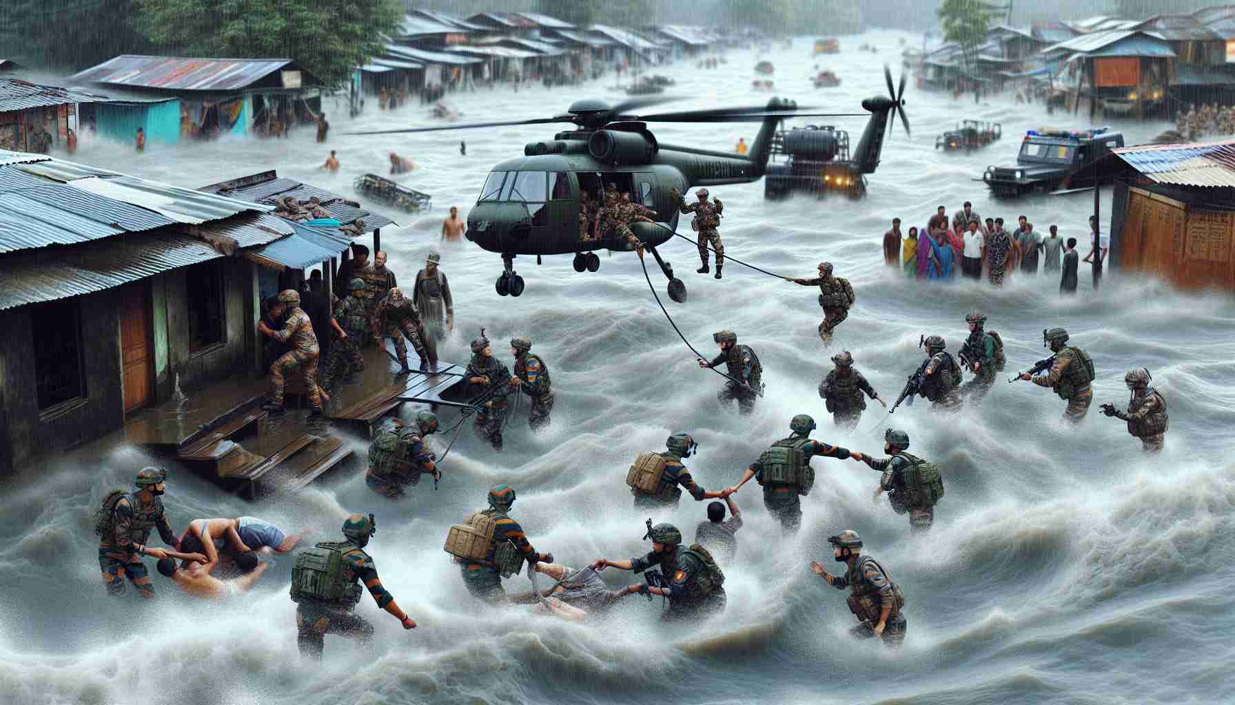 Indian Army Conducts Rescue Operations in Flood-Hit Areas 