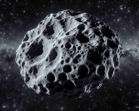 A highly detailed and realistic picture of an asteroid dubbed 'Gatekeeper'. This celestial body is characterized by its unique shape, a myriad of indents and protrusions adding to its rugged appearance. The background of the image should portray the endless cosmic space filled with innumerable stars spangling the infinite black expanse.